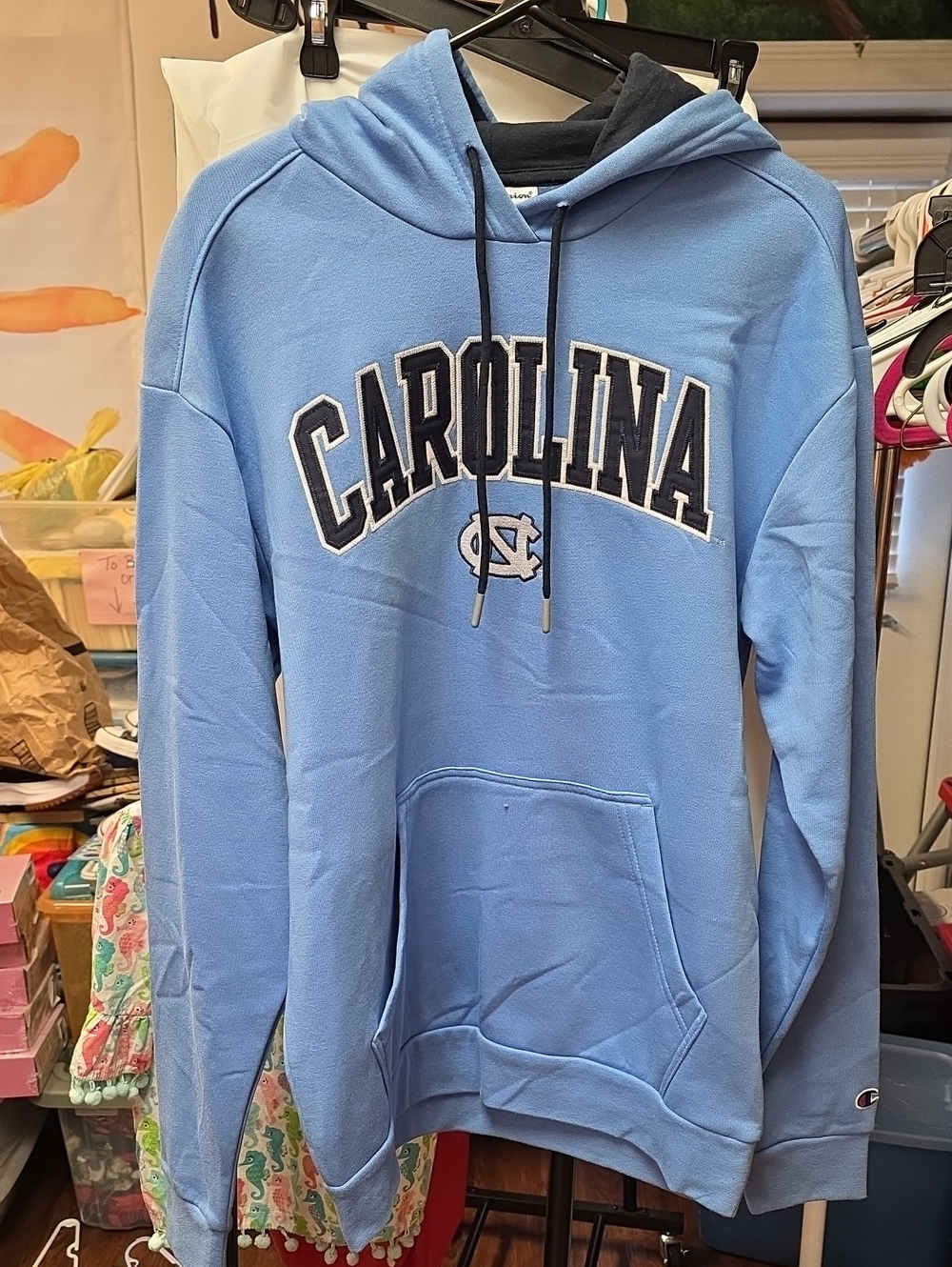 Champion Carolina Light Blue Hooded Sweatshirt